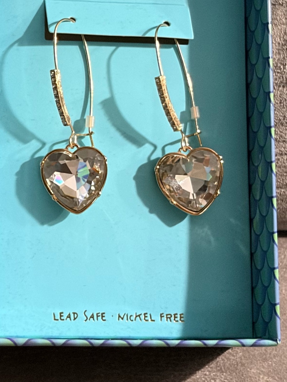 Betsey Johnson gold-Tone Faceted Heart Drop Earrings